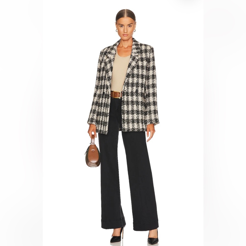 L'AGENCE Madden High Rise Wide Leg Jean in Washed Black 27